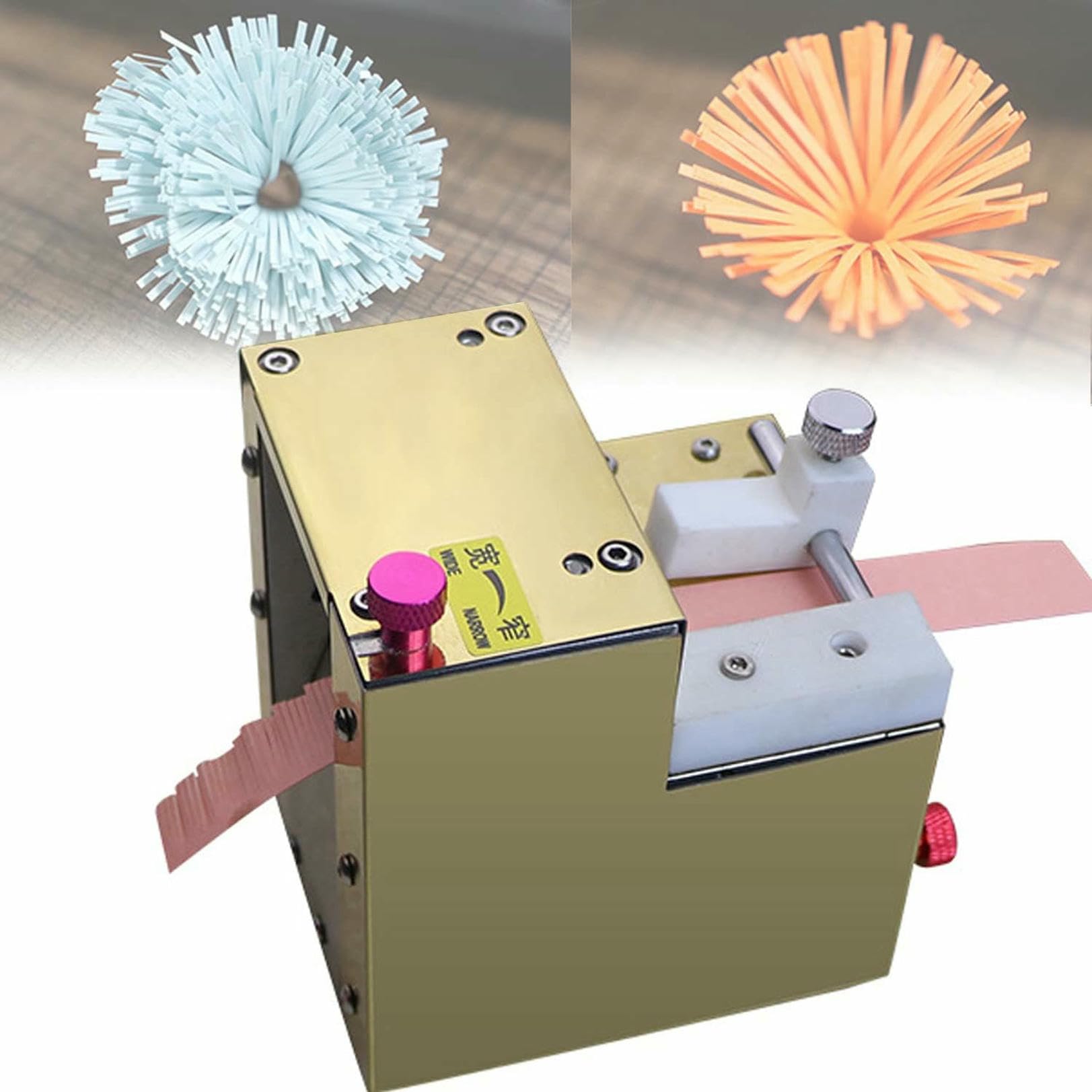 Máquina eléctrica para filigrana de papel recargable con cortadora de borlas transparentes