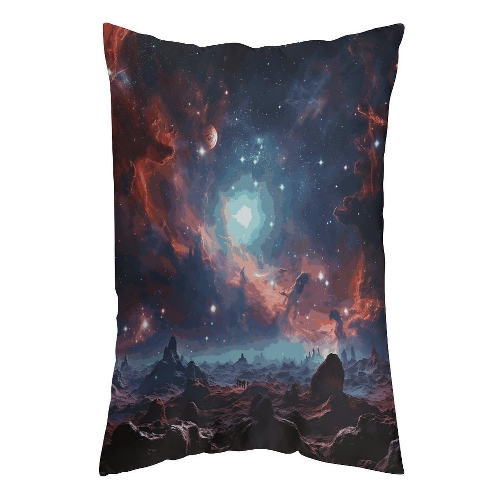 LDGSUPH Space with Cluster Pillow Cases Soft Pillowcase with Invisible Zipper Wrinkle Resistant Pillow Covers Breathable Removable Pillow Protector for Bed Sofa Car 12 "x20