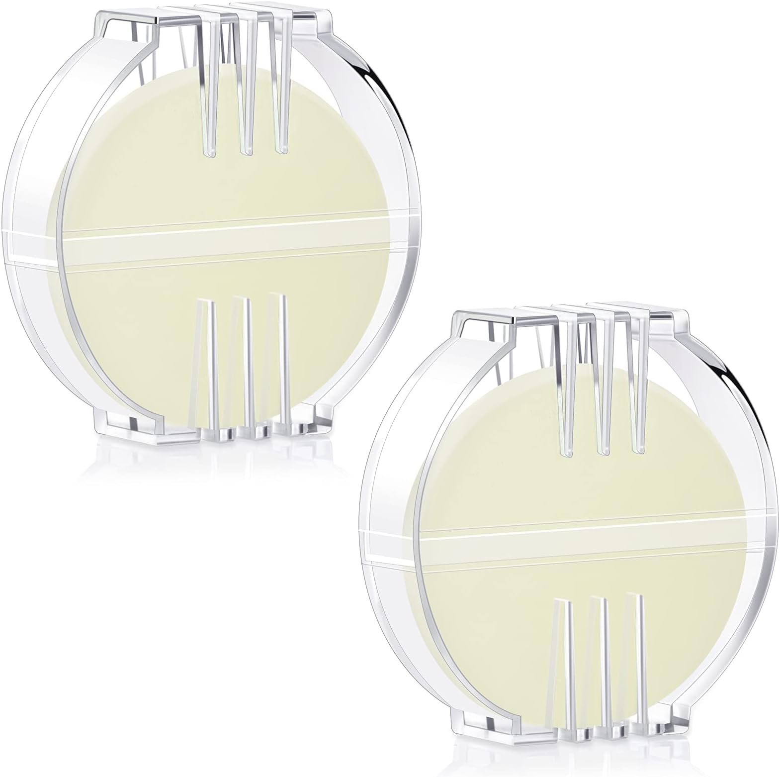 Maitys 2 Pcs Thread Wax Thread Conditioner Beeswax for Hand Sewing Embroidery Beeswax Floss Conditioner for Quilting Sewing Strengthening Line Embroidery Wax (Colorless,Clear Case)