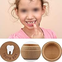 Vista 5 de GSHLLO Cajas de madera para dientes perdidos, caja de hadas de dientes de bebé, soporte de almacenamiento de dientes caídos, organizador