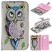 Moto E (2nd Gen) Case,IVY [Kickstand Feature][Money Card Slot] Moto E (2nd Generation) Wallet Case [Double Sided Design][Owl] Premium Soft TPU Synthetic Leather Wallet Cover - Verizon, AT&T, Sprint, T-Mobile, International, and Unlocked - Synthetic Leather Case For Motorola Moto E (2nd Generation)