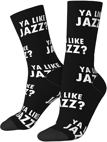 Ya Like Jazz Socks, Unisex Adult Crew Socks, Cotton Cozy Casual Sock