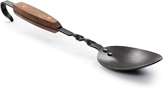 Barebones Cowboy Grill Chef Spoon - Outdoor Cooking Accessories - Long Handle Dipper, Sauce Spoon, Heavy Duty Cooking Spoon