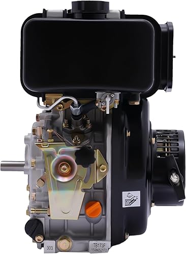 Miniatura 4 de Motor Go Kart, motor diesel, motor diésel, 247CC de 4 tiempos de un solo cilindro de refrigeración por aire, motor diesel para máquinas de molienda,