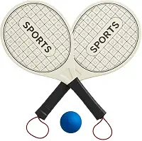 Kit Frescobol 2 Raquetes de Madeira + Bolinha Jogo de Praia Beach Tennis Lazer Esporte Verão