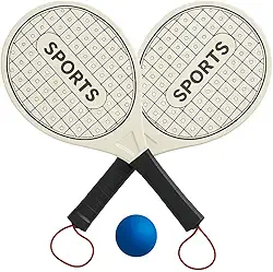 Kit Frescobol 2 Raquetes de Madeira + Bolinha Jogo de Praia Beach Tennis Lazer Esporte Verão