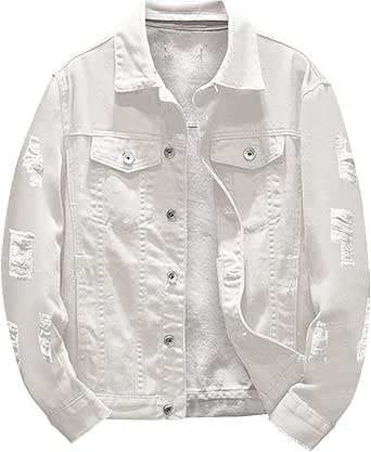 Mens Denim Jackets Mens Spring And Autumn Fashion Leisure Solid Color