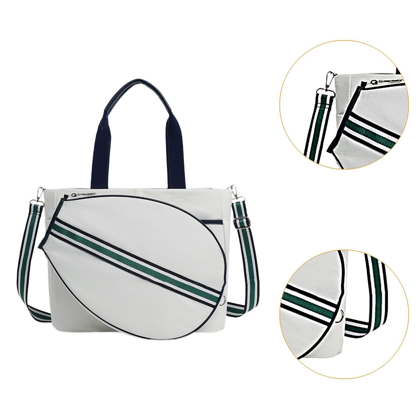 kowaku Tennis Racket Tote Tennis Handbag Fitness Canvas for Women Men Portable Multifunctional Large Capacity Pickleball Racquet Bag