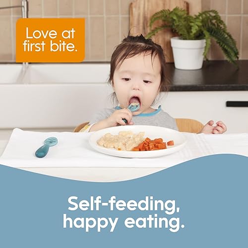 Vista 30 de NumNum Juego de Cucharas para Bebé, Baby Essentials Pre-Cuchara GOOtensils para 6+ Meses, Cucharas de Autoalimentación de Primera Etapa para Destete
