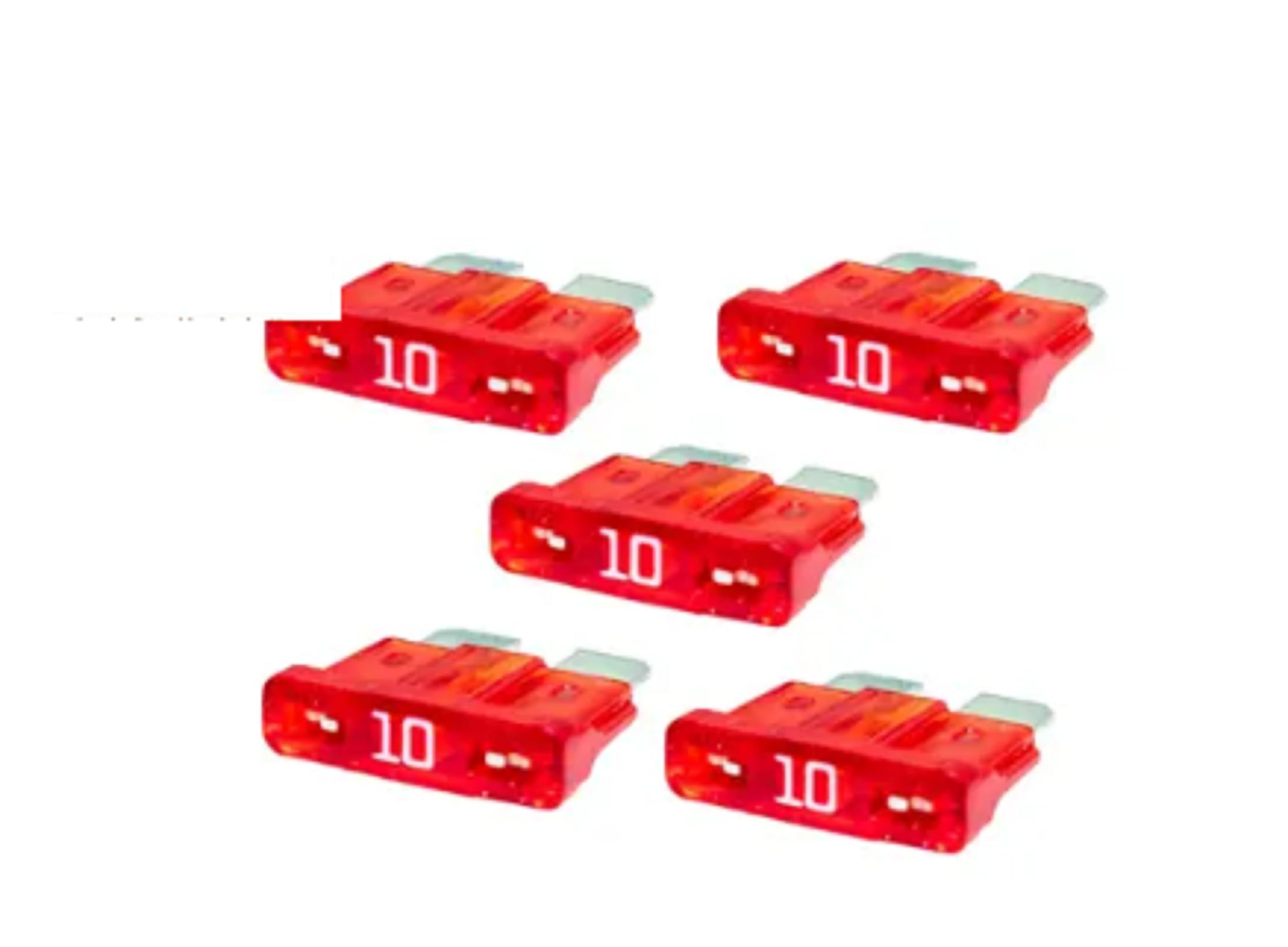 NISTECH 10 Amp Red ATC/ATO Fuses Enterprises (Pack of 12) Fuse for Bike and Car Blade Fuse [10amp) - 12pcs-image-46