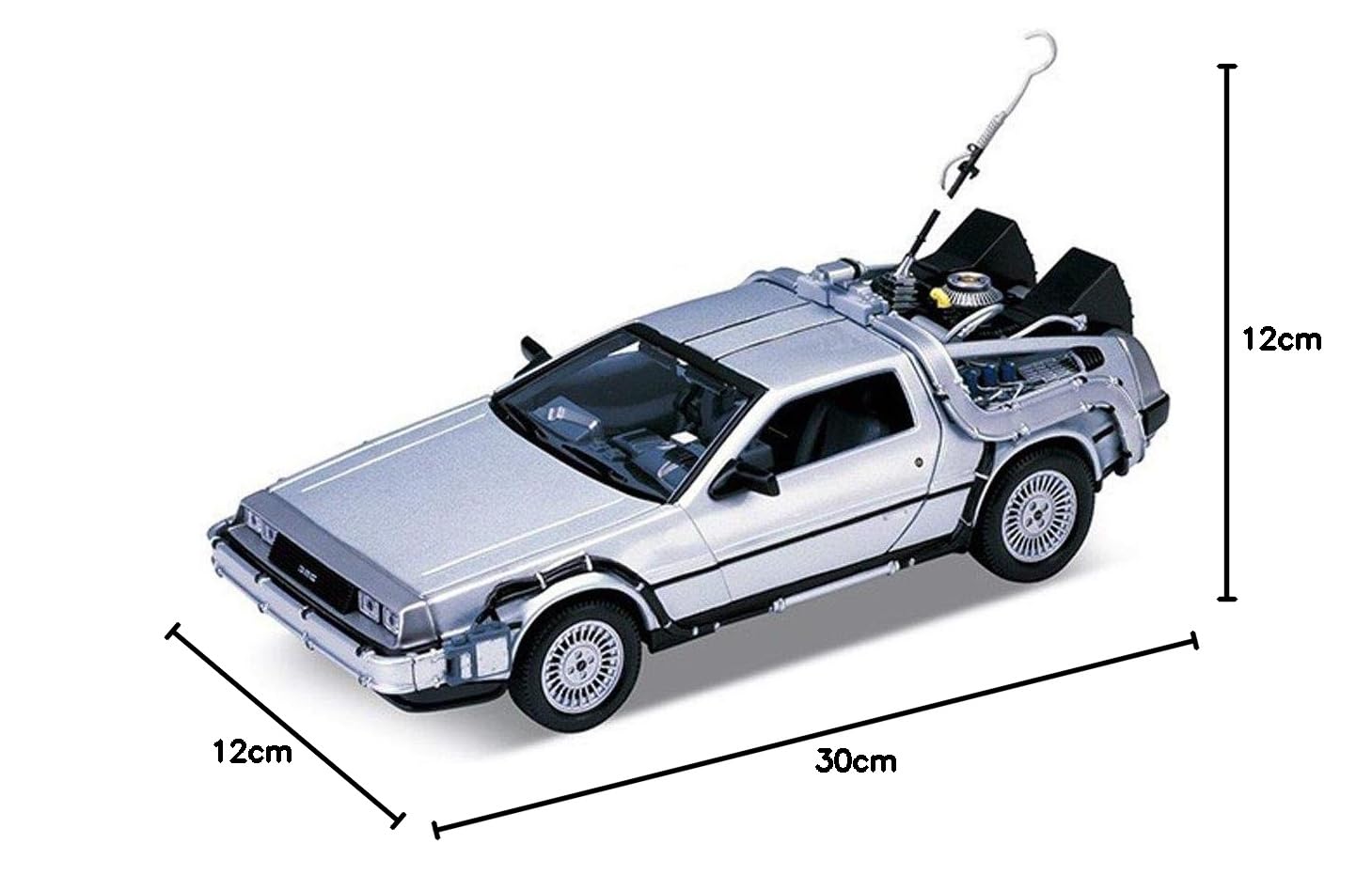 Welly Back to The Future Part 2 Delorean Time Machine 1:24 Scale Diecast Model Car by