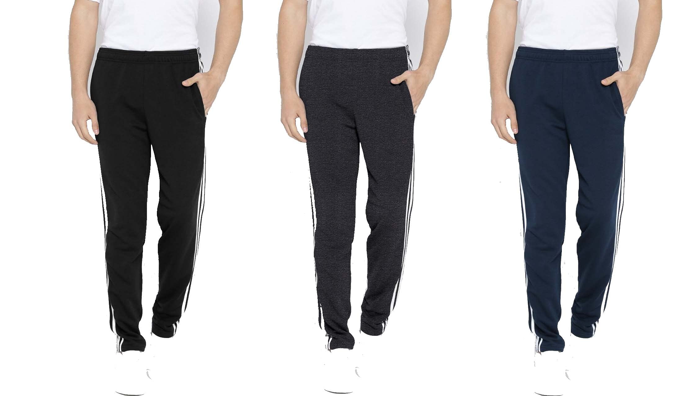 kaff Mens Stripe Track Pant- 3pcs Combo- 100% Cotton-M Size-picture-26