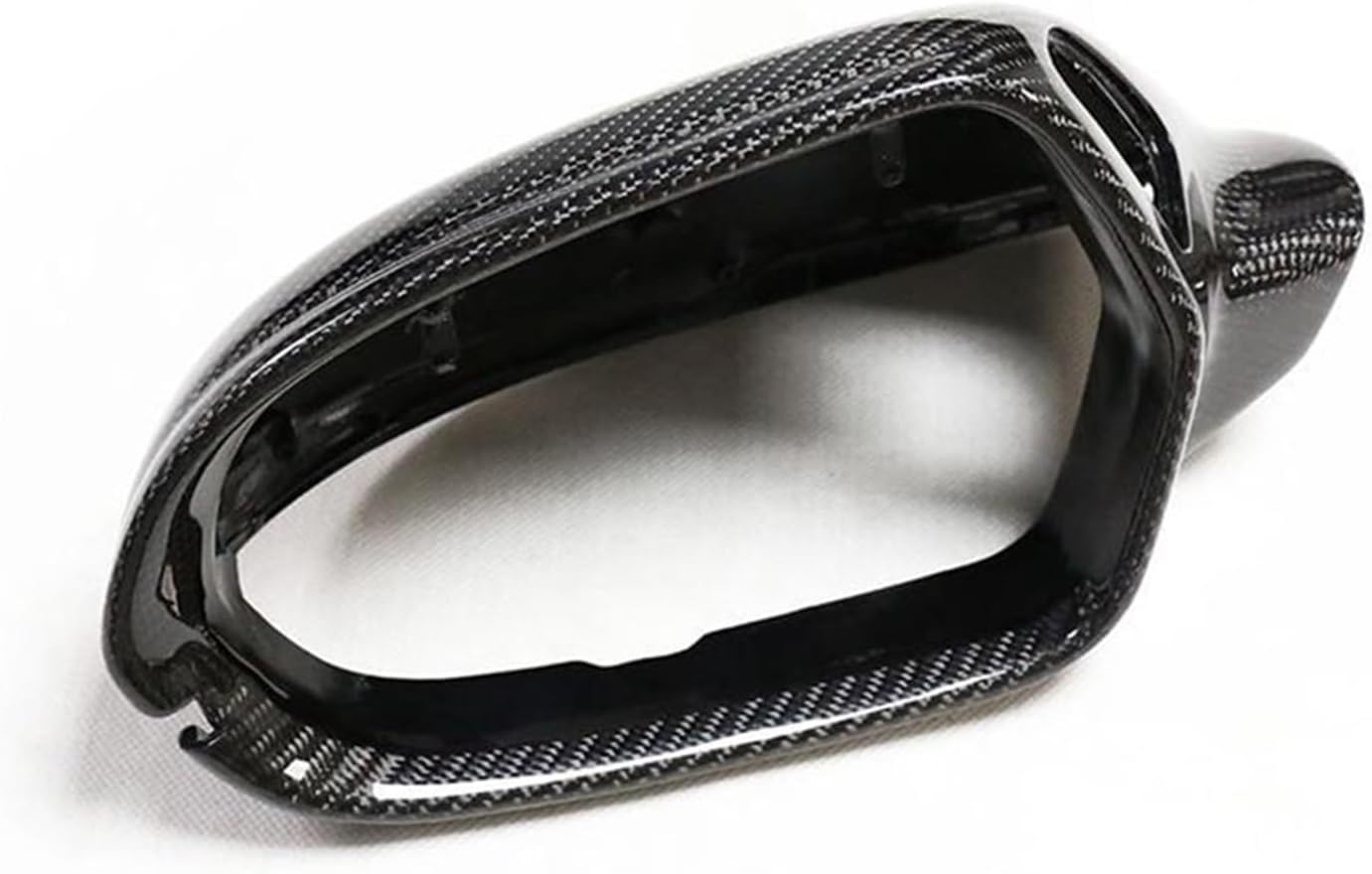 Real Carbon Fiber Car Side Mirror Cover Replacement RearView Mirror Caps Cover Compatible For Audi A6 C7 S6 RS6 2012-2018 Rearview Shell (Color : Without Side Assist)