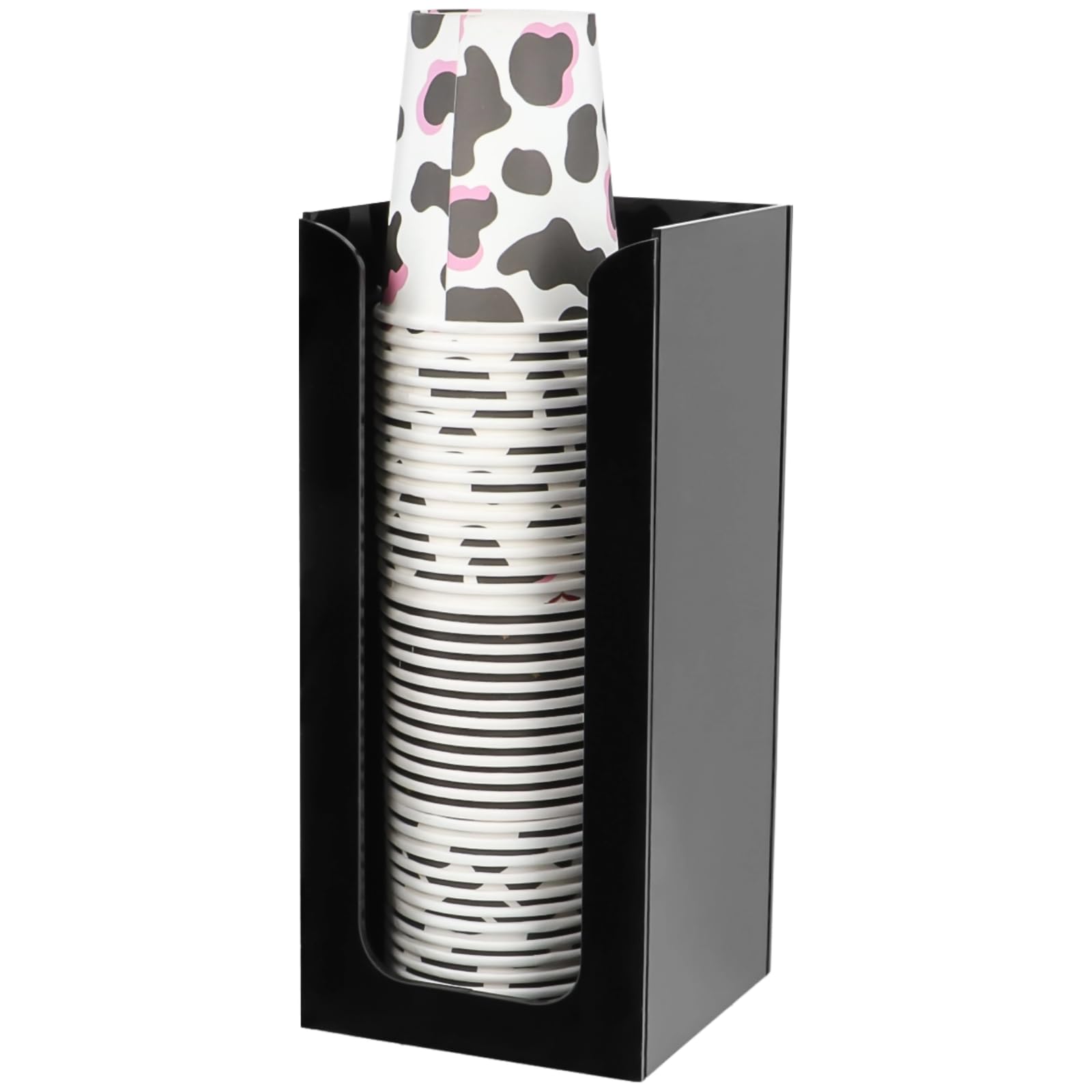 Dispenser Di Tazze Usa E Getta In Acrilico Tazza Da Caffè A 2 Scomparti E Organizer Per Ristoranti E Feste