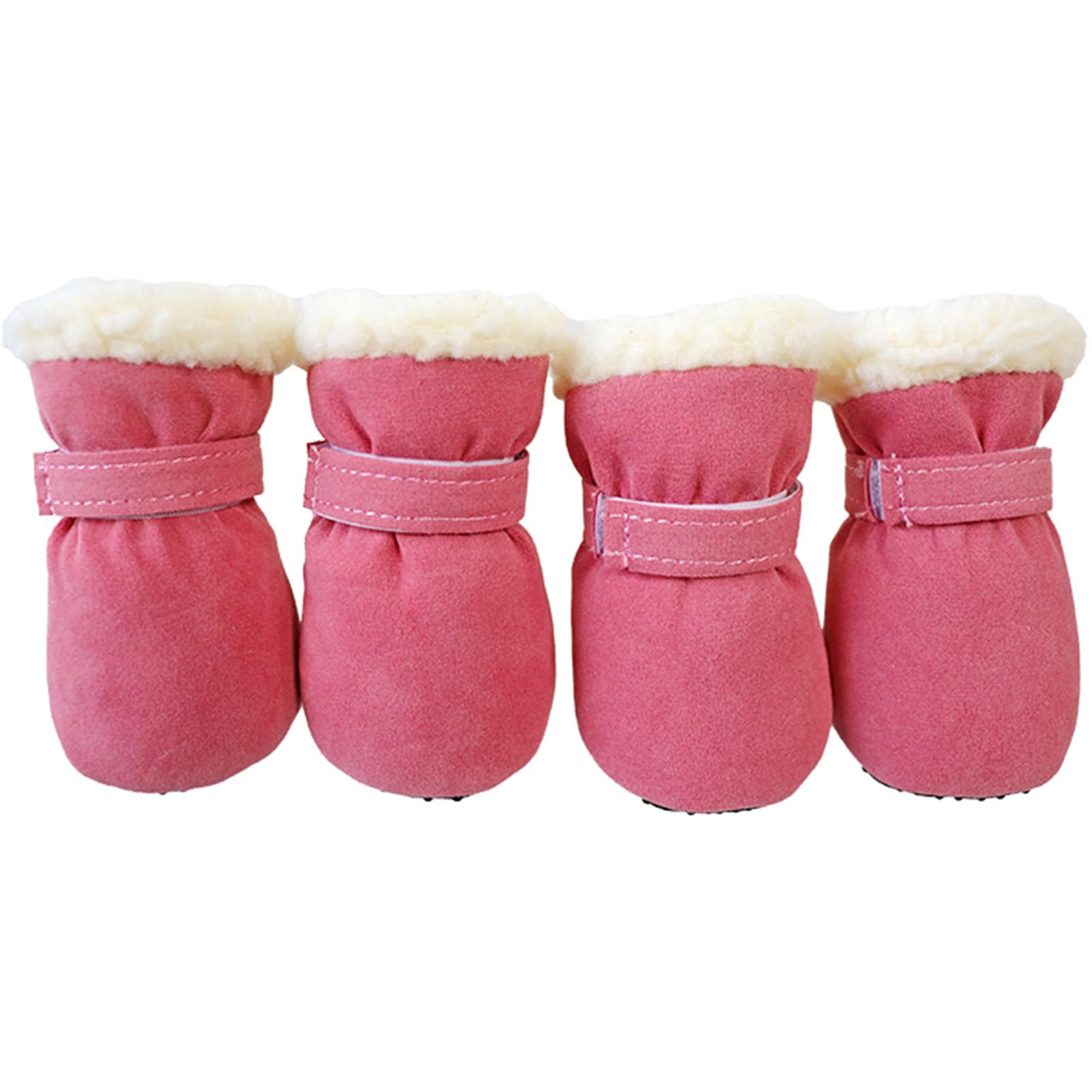 Maxtonser 4pc Antiskid Puppys Shoes Windproof Winter Pet Dog Anti-slip Snow Booties Footwear Thick Warm for Outdoor Sock Booties