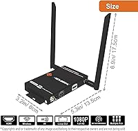 Vista 2 de J-tech Digital serie HDbitT de 1 x 2 inalámbrico HDMI se Extiende a 660 pies Antena doble admite full HD 1080P con transmisión de señal IR