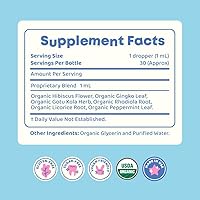 Vista 7 de JoySpring Genius Drops Smartberry Vanilla Apoyo de enfoque a base de hierbas para niños con Ginkgo Biloba, Raíz de Regaliz, Extracto de Gotu Kola