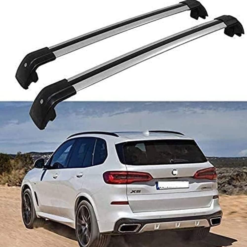 Barres De Toit Aluminium Noir Pour BMW X5 G05 (2019+) - 1,2m, 75kg, Sécurité, Montage Facile