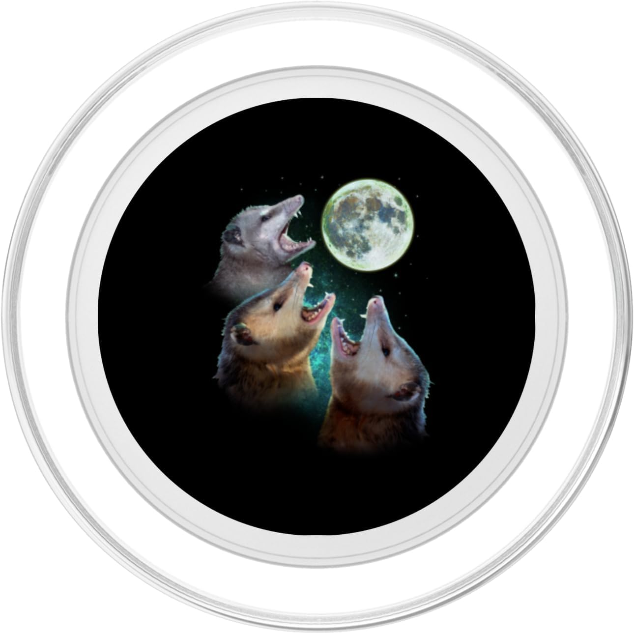 Three Opposum Moon With 3 Possums And Dead Moon Costume PopSockets MagSafe PopGrip for iPhone