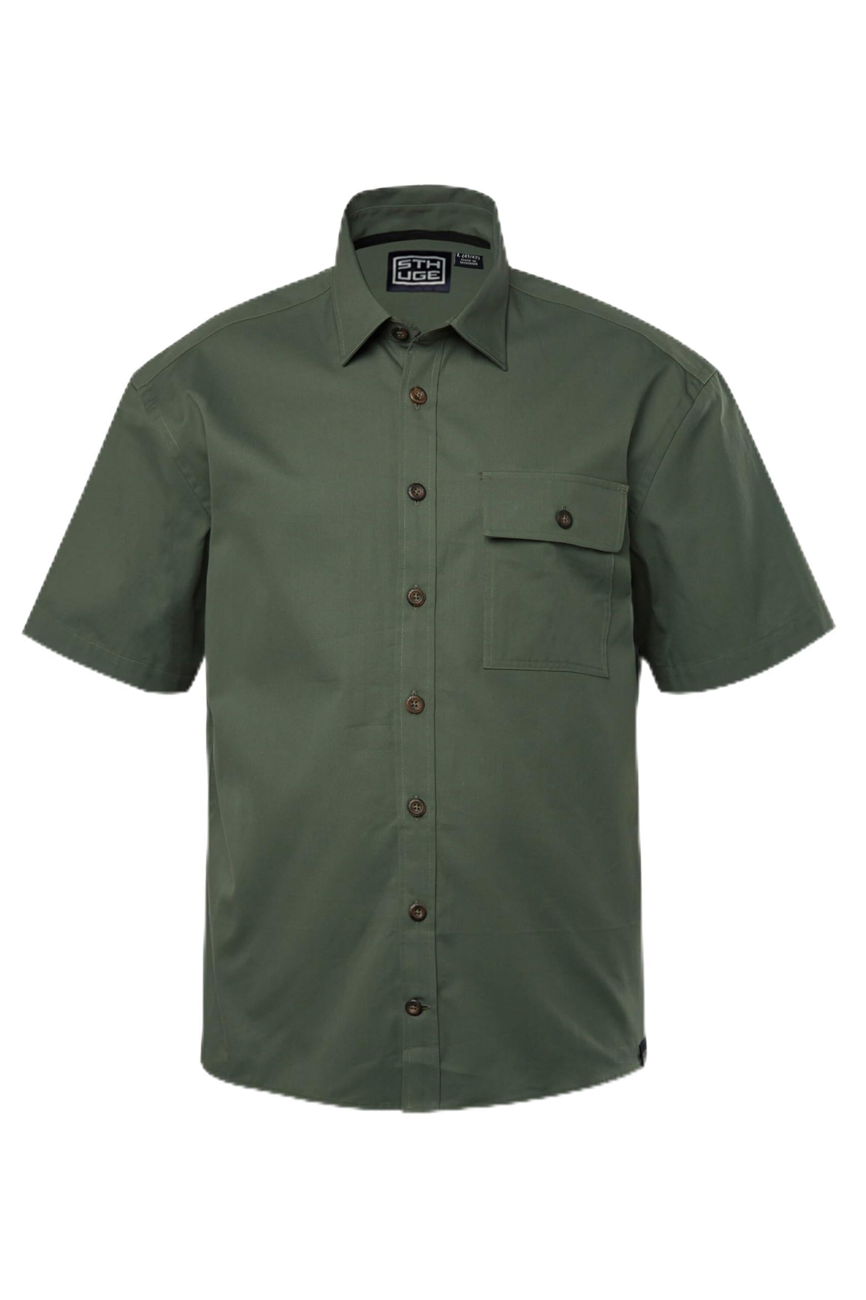 STHUGE Hemd, Halbarm, Kent-Kragen, kastiger Fit 824602