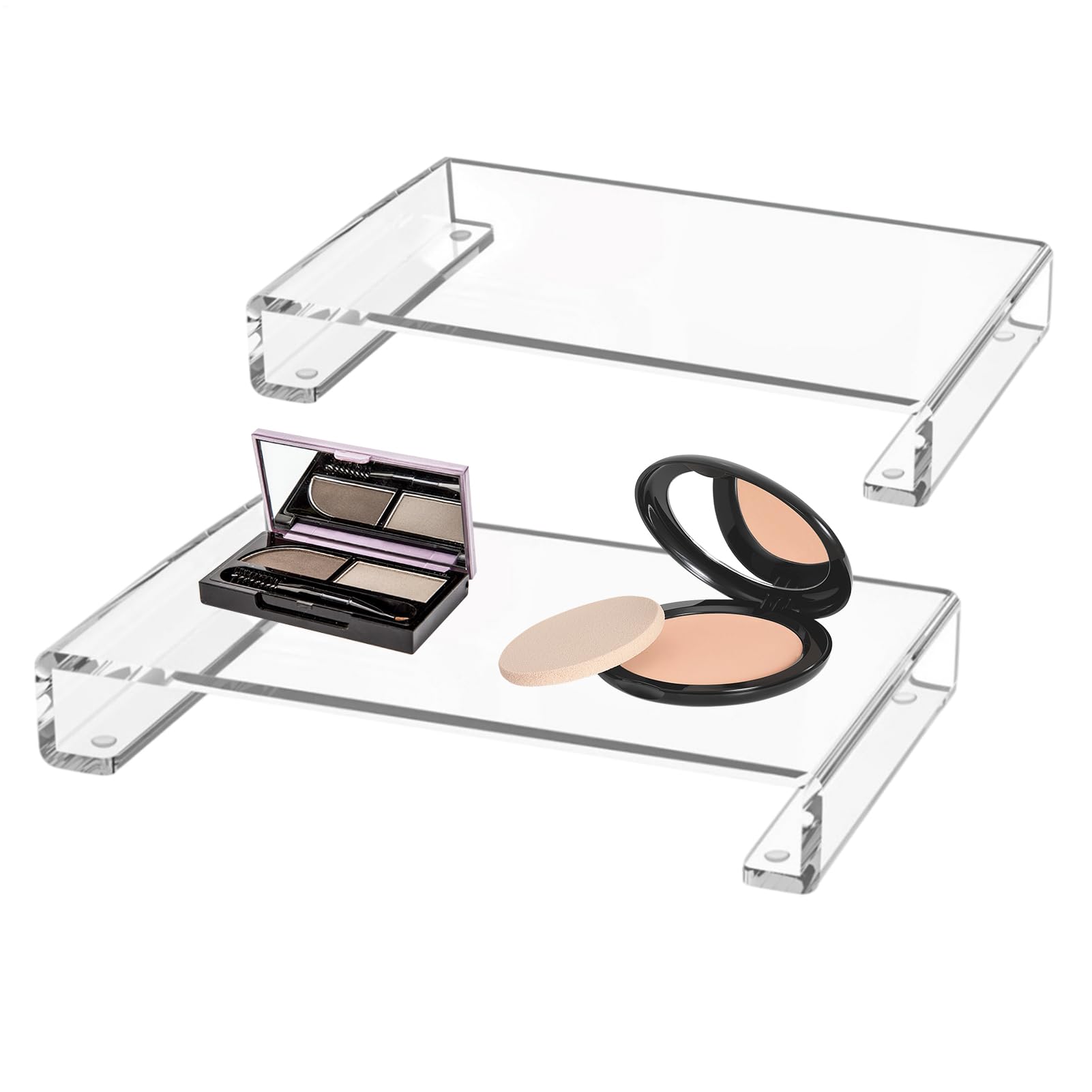 Support rehausseur acrylique transparent plateau condiments comptoir salle bain
