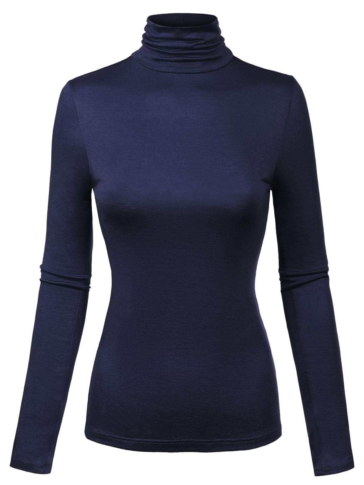 MixMatchy Women's Slim Lightweight Long Sleeve Pullover Turtleneck Mock Shirts Base Layer Undershirts Active Tops