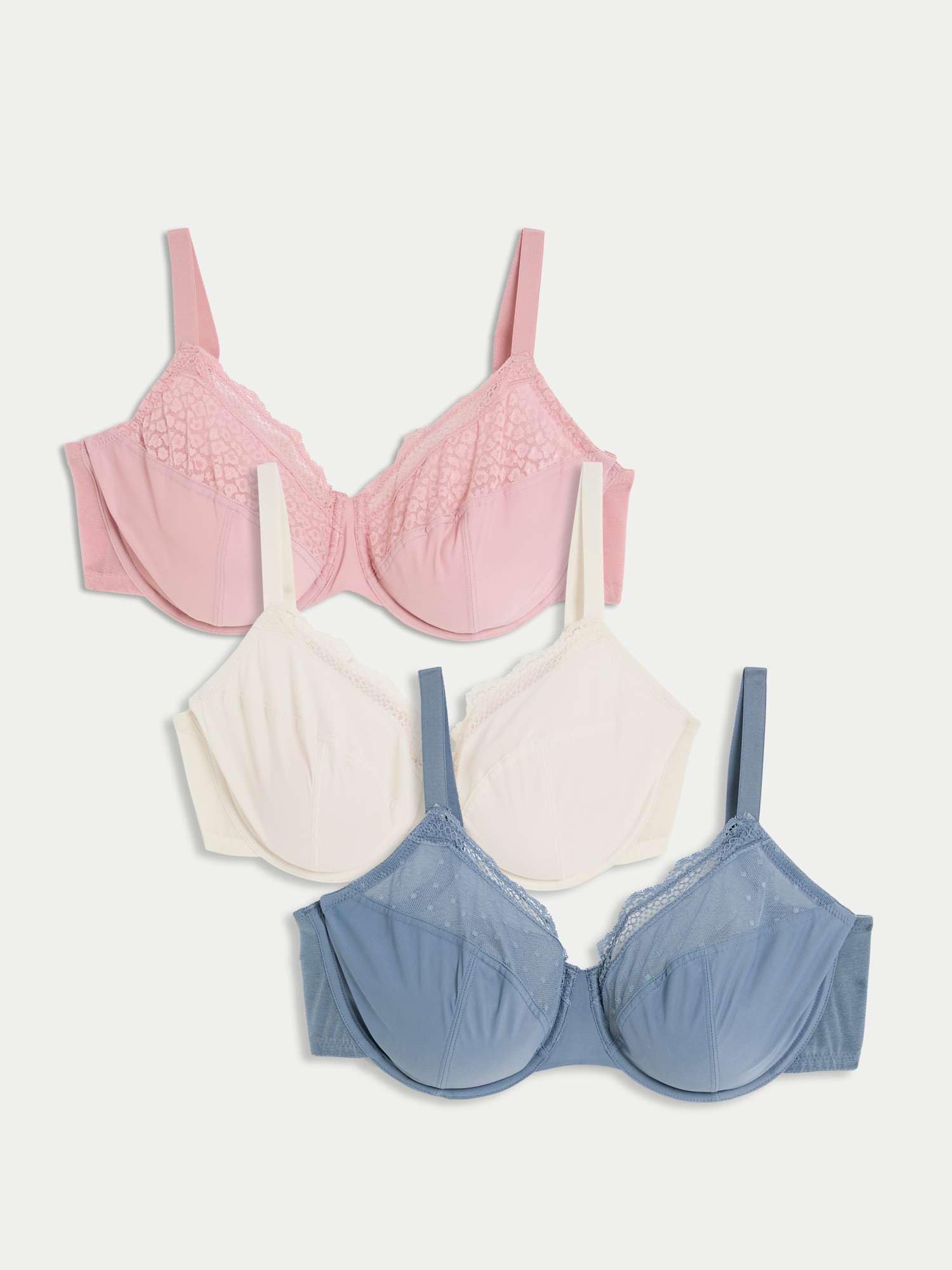 Marks & Spencer Sujetadores de Copa Completa con Aros para Mujer Pack de 3