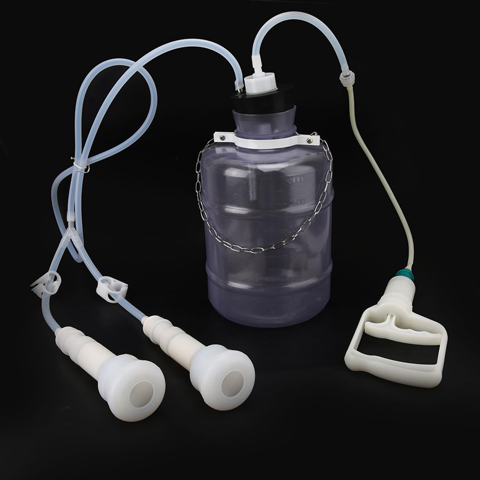 Generic Kit di Mungitura per Capre per Uso Domestico Portatile Forte Potenza di Aspirazione 3L per Agricoltori, Mungitore a Funzionamento Manuale per Proprietari di Mucche Ovine (per bovini)