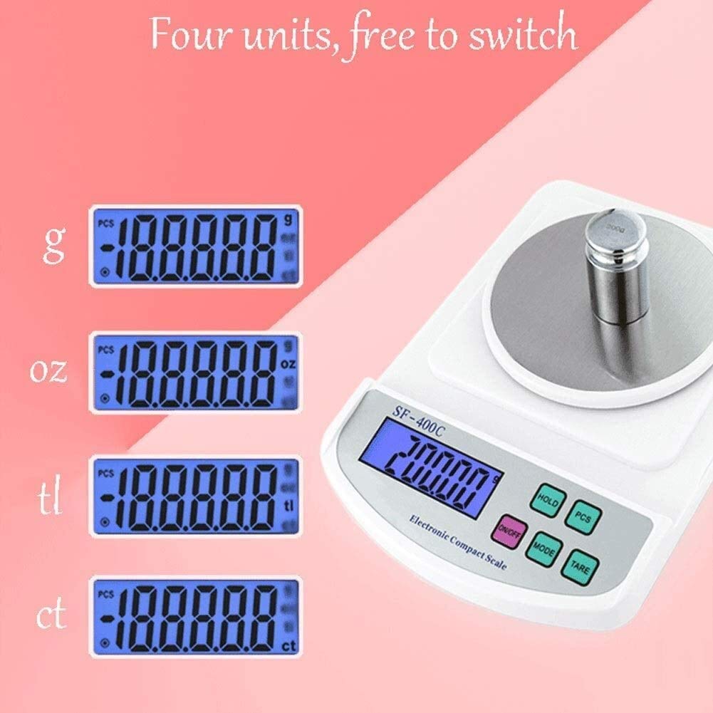 Bilancia da Cucina,Bilancia da Cucina Digitale Scala Elettronica, 5 kg 0,1 G di Retroilluminazione Blu Digitale LCD Visualizza Il Multifunzione di Cucina Cucina Cucina in Cucina Alimentare