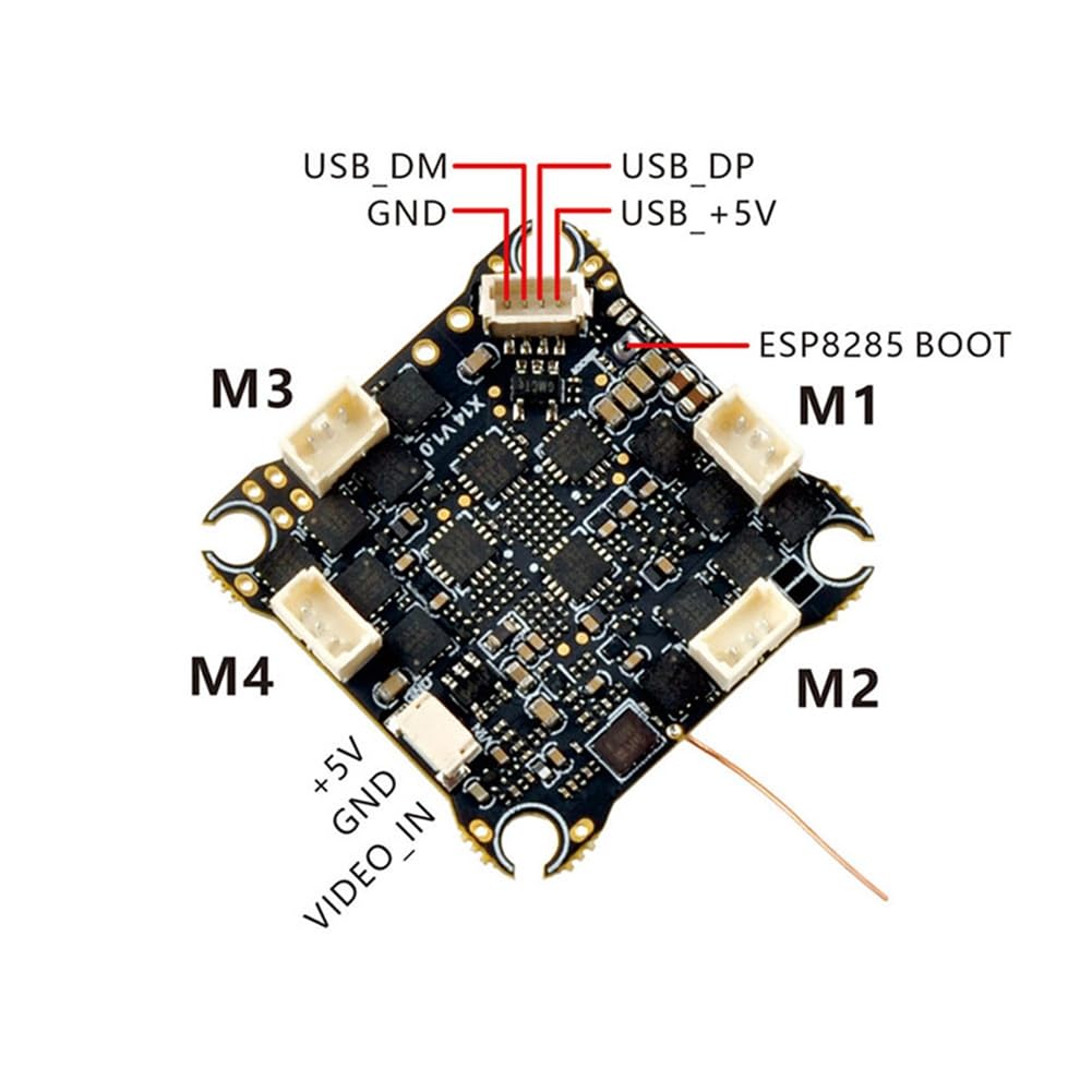 X14 ELRS AIO 5 in 1 Flight Controller 2.4G UART ELRS V3.0 Modulo Integrato e Open VTX per Accessori per Droni da FPV