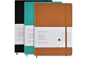 Pack of 3 Classic Lined Notebooks in B5 Size