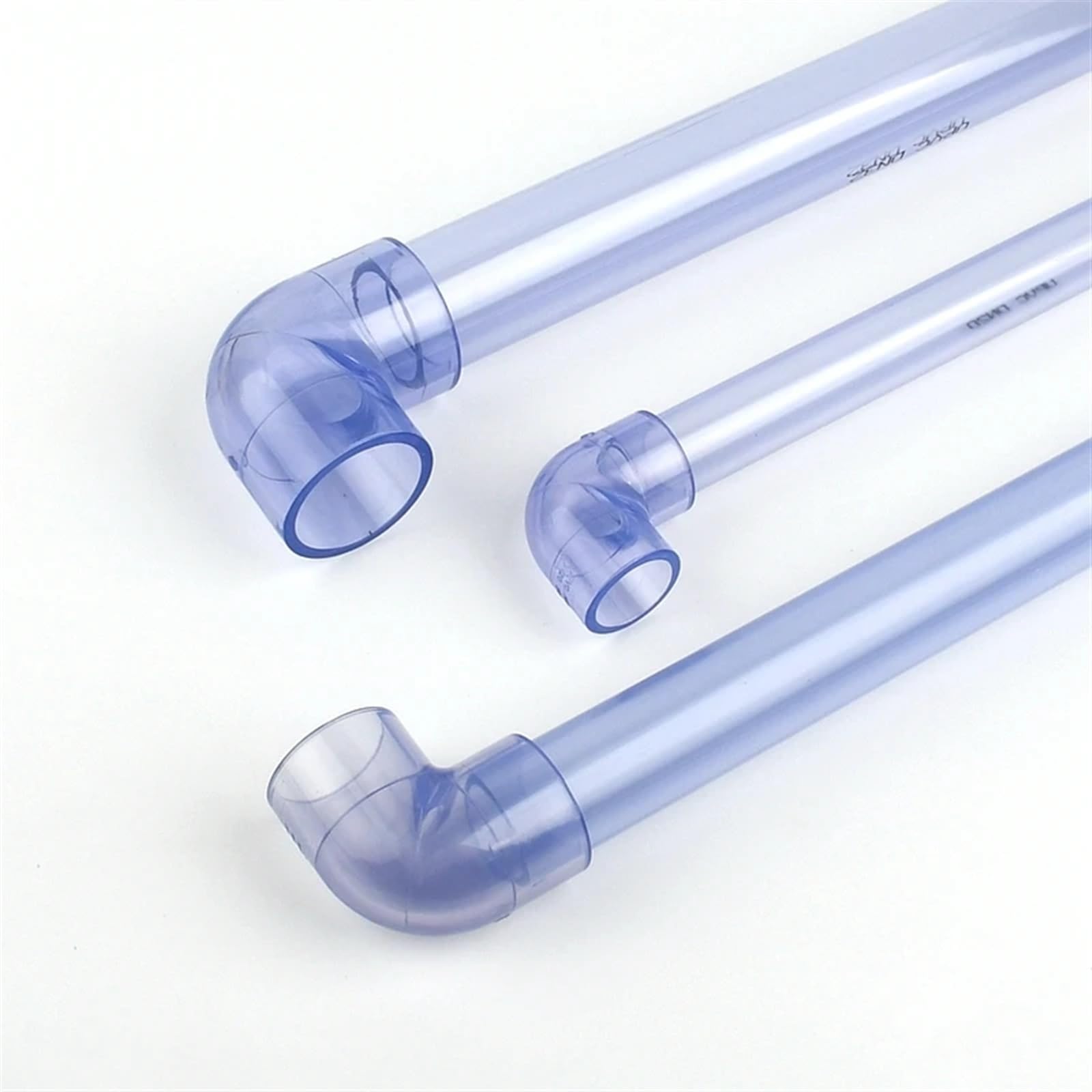 Raccord de Tuyau de Jardin Connecteur coudé Transparent en PVC de 16 à 63 mm for réservoir d'irrigation de Jardin, raccords de tuyaux d'eau de diamètre égal en PVC(Inner Dia 40mm)