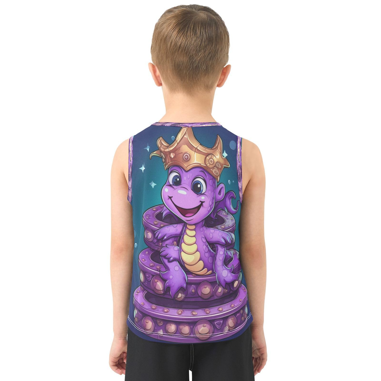 Lindo Doodle Animal Caballito De Mar Camisetas Sin Mangas Tipo Tank Top para Niños Jóvenes Ideales para Actividades Deportivas
