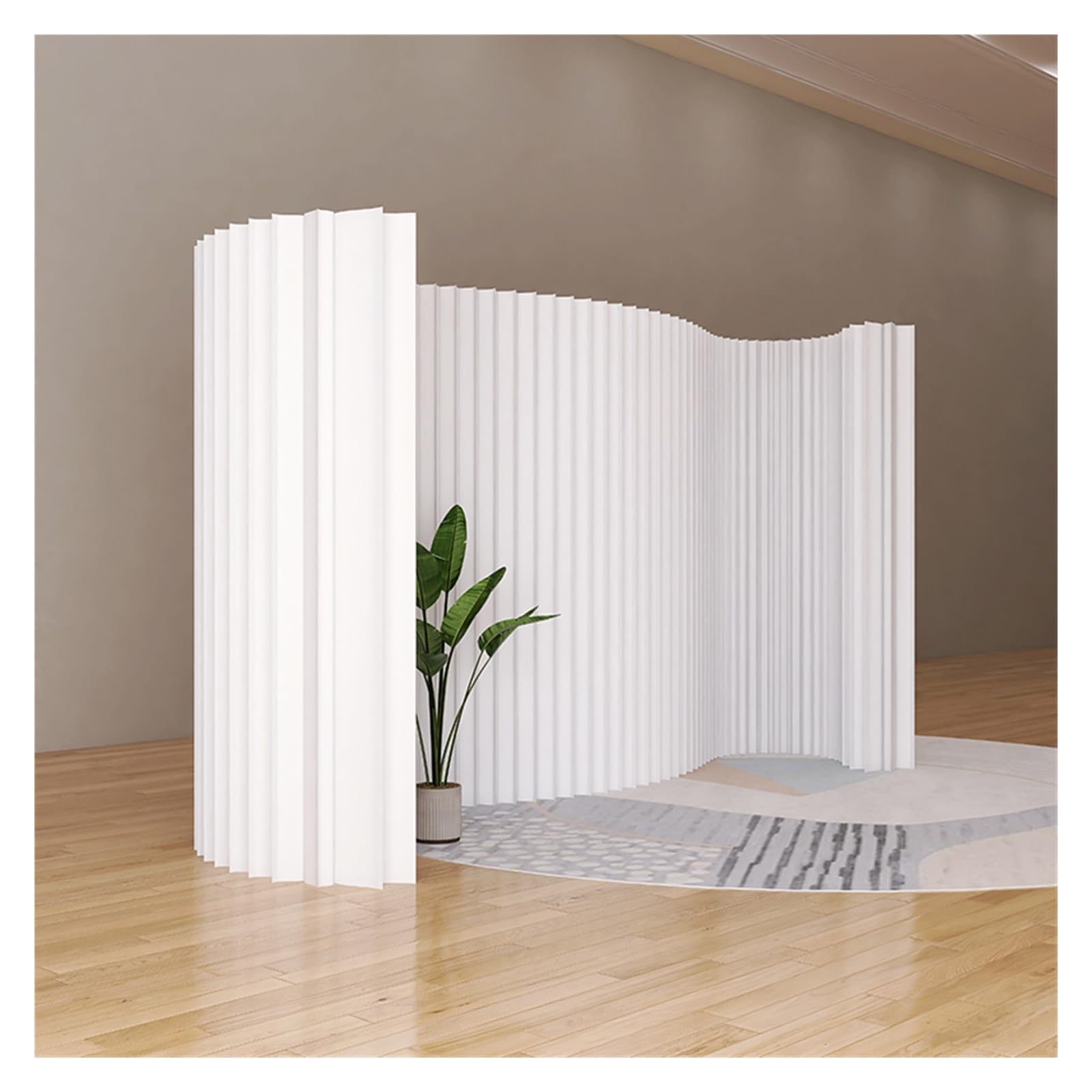 Divisori di Stanza in Carta Schermi Separatore Pieghevole Privacy Interno Pareti Divisorie per Ufficio, Studio, Dormitorio, Dimensioni Personalizzate(L2xW0.28xH1.6M)