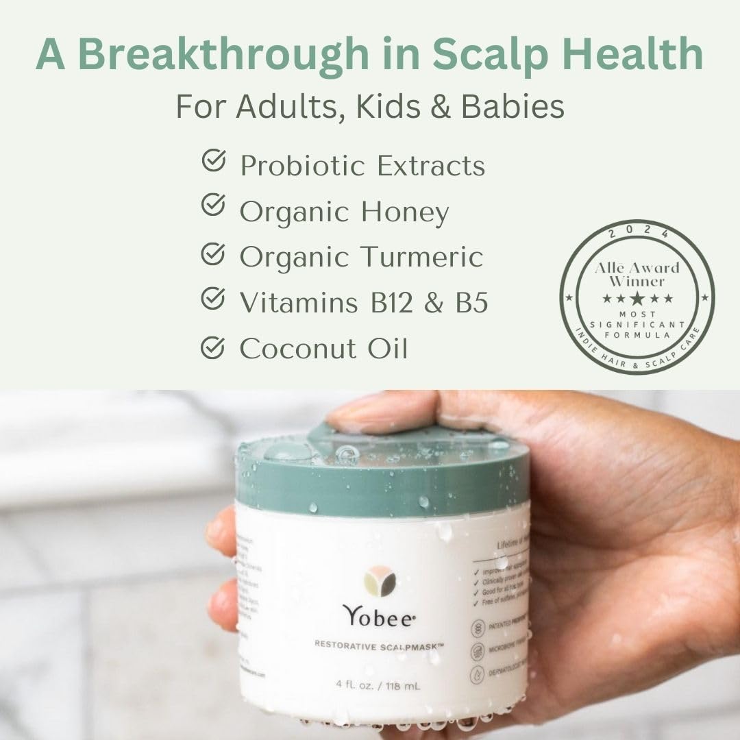 Mascarilla restauradora para el cuero cabelludo – Tratamiento del cuero cabelludo seco – Extractos probióticos, miel orgánica, cúrcuma, vitamina B12 – Natural seco, picazón, cuero cabelludo 3