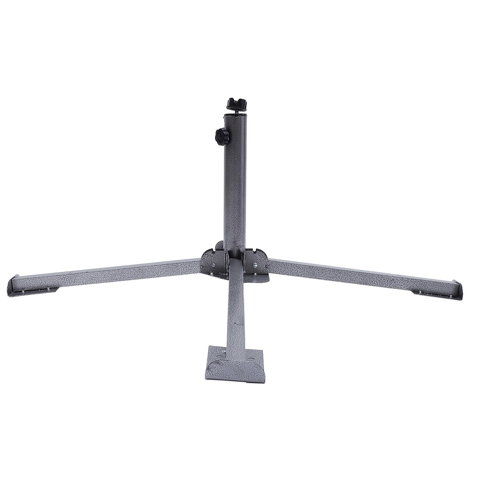 TOYANDONA Pied de Parasol Lourd en Fer Pliant pour Parasol Extérieur, Base Stable pour Plage et Jardin, Compatible Sandales Femme
