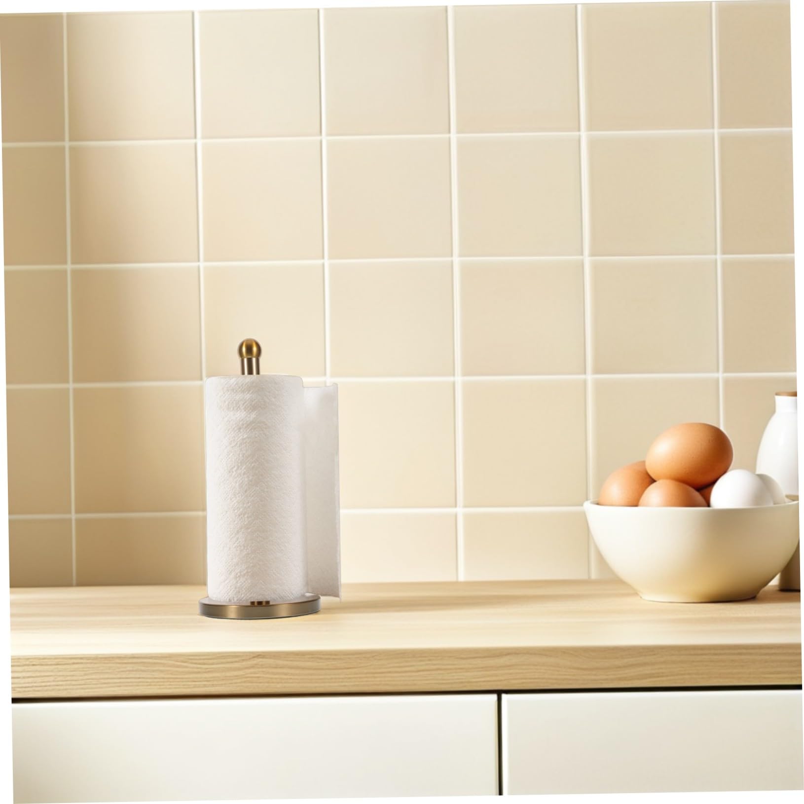 Portarotolo Oro da Cucina Verticale in Acciaio Inox