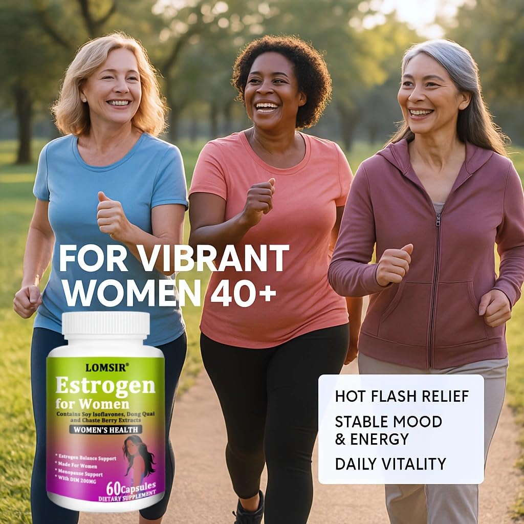 Estrogen Supplement for Women - 200mg DIM Supplement for Women - Diindolylmethane with Soy Isoflavones, Dong Quai and More - Support for Hormone, Menopause - 60 Capsules — Amazon image 6