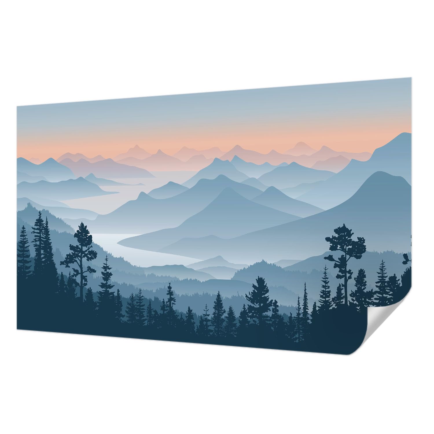 Pose Murale sans Colle Tulup Décor Adhésif 416x254 anti-tache pour masquer un grand mur
