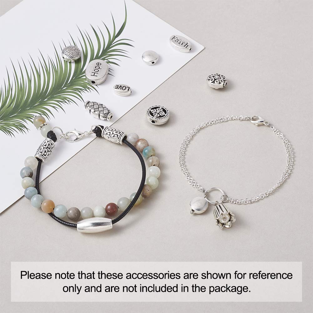 30 Pezzi Di Perline Distanziatrici In Metallo Color Argento Antico - Foto 8