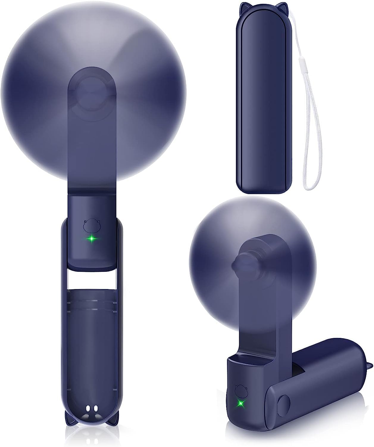 Ventilatore Portatile 3 In 1 Ricaricabile USB - Verde, Con Power Bank E Torcia, 14-21 Ore Di Autonomia - 4