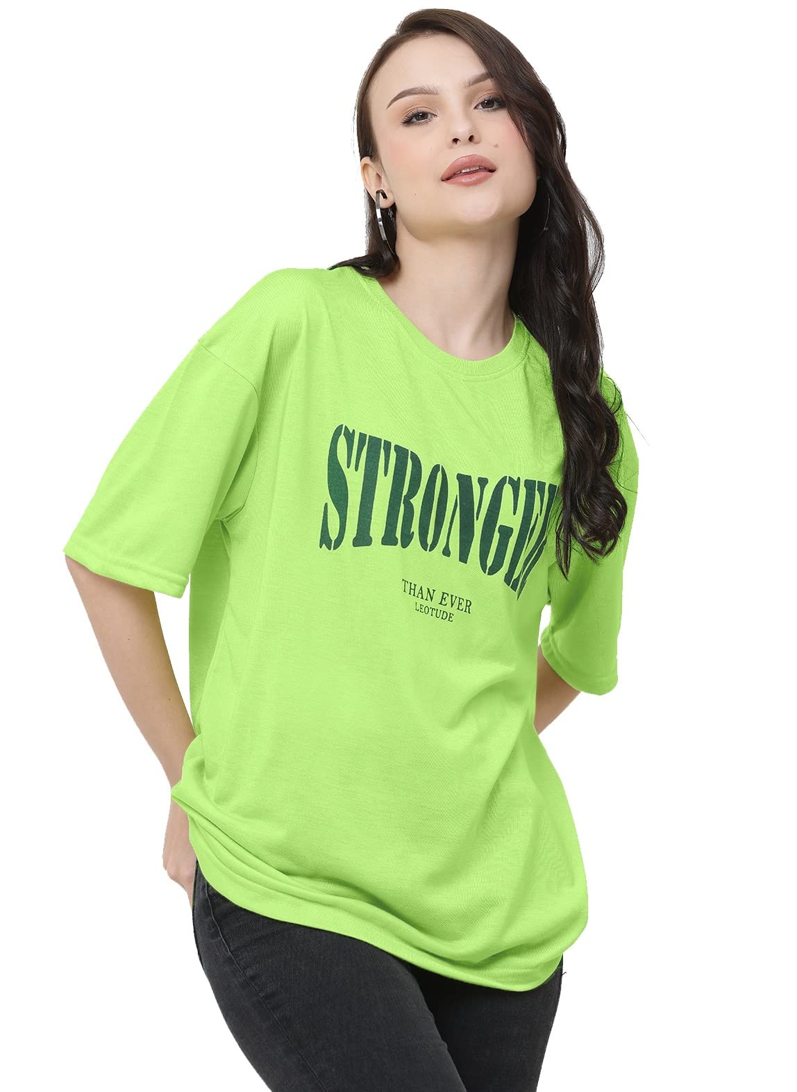 LEOTUDEWomen's Cotton Regular Fit T-Shirt