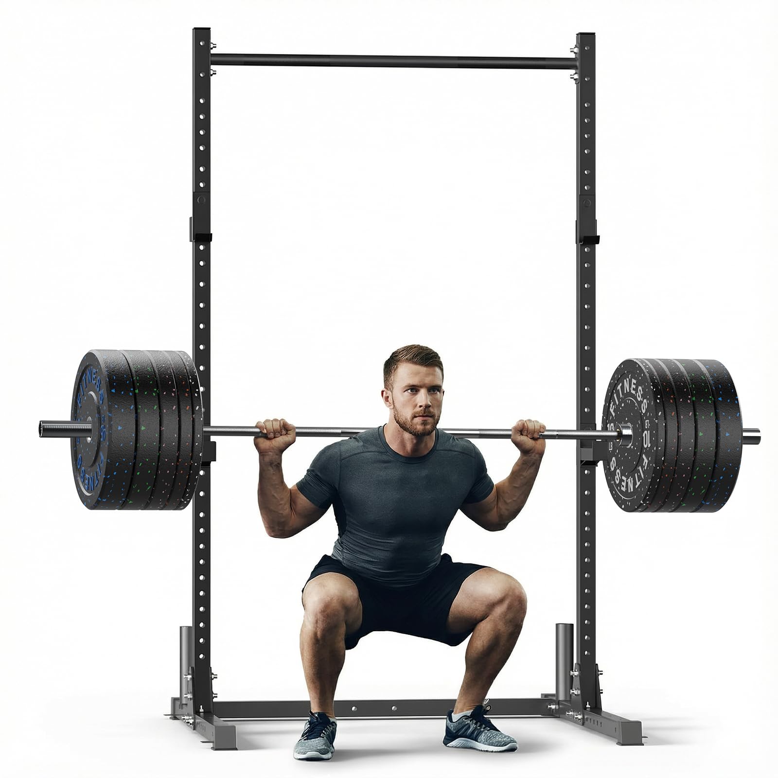 papababe Squat Rack with Pull Up Bar