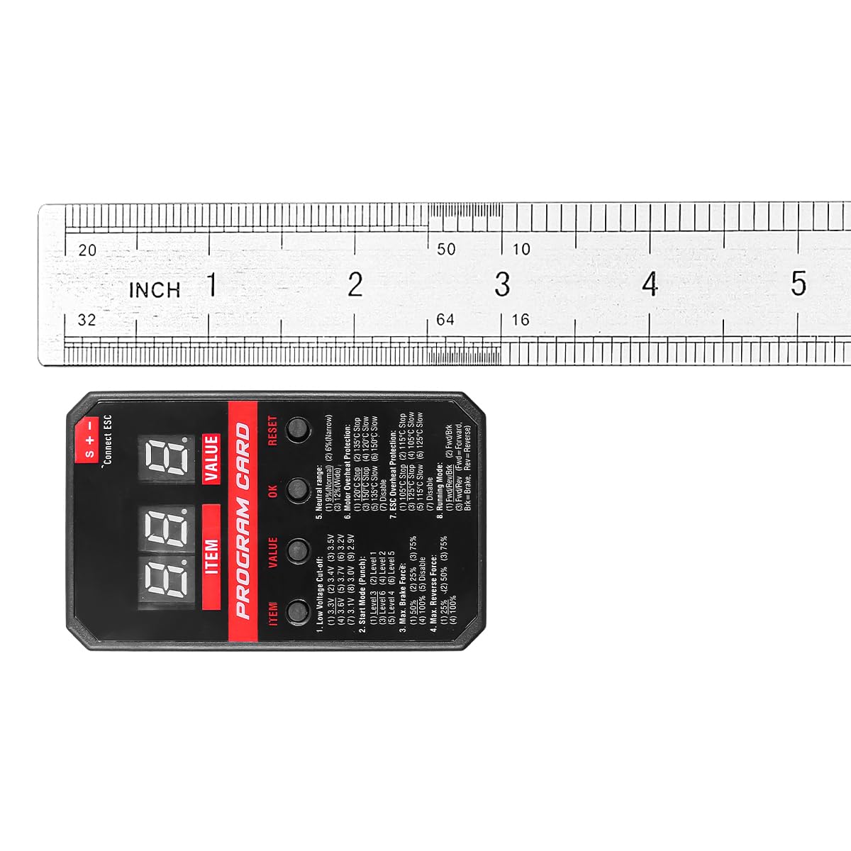 DollaTek Karta programowania ESC, pude?ko na karty z programami LED, kompatybilna z Surpass Hobby Rocket Brushless ESC 25 A, 35 A, 45 A, 60 A, 80 A, 120 A, 150 A