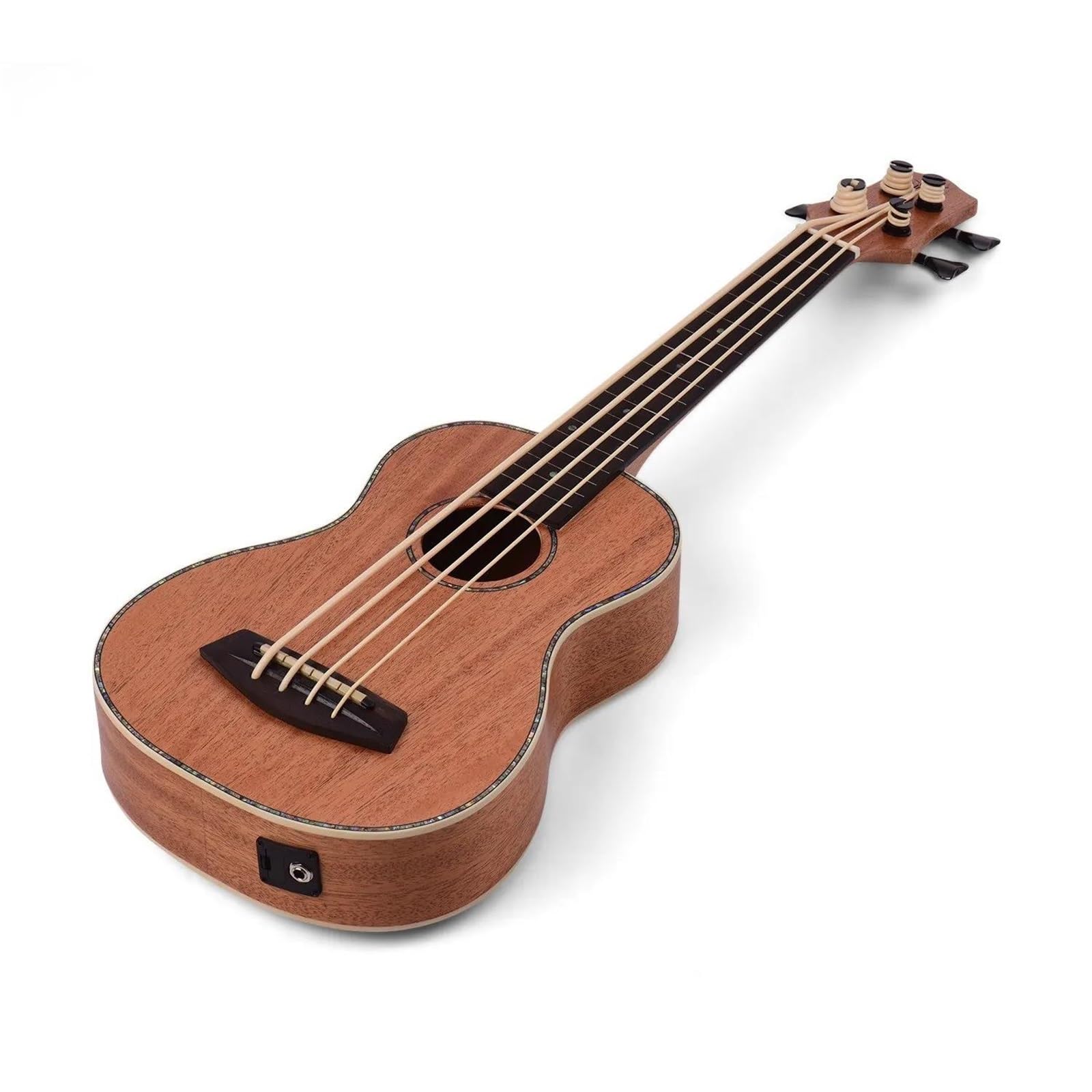 Ukulele 30 Calowe Ukulele Elektryczne Korpus Ze Sklejki Sapele Podstrunnica Z Gumowymi Strunami Wbudowany Tuner Korektor