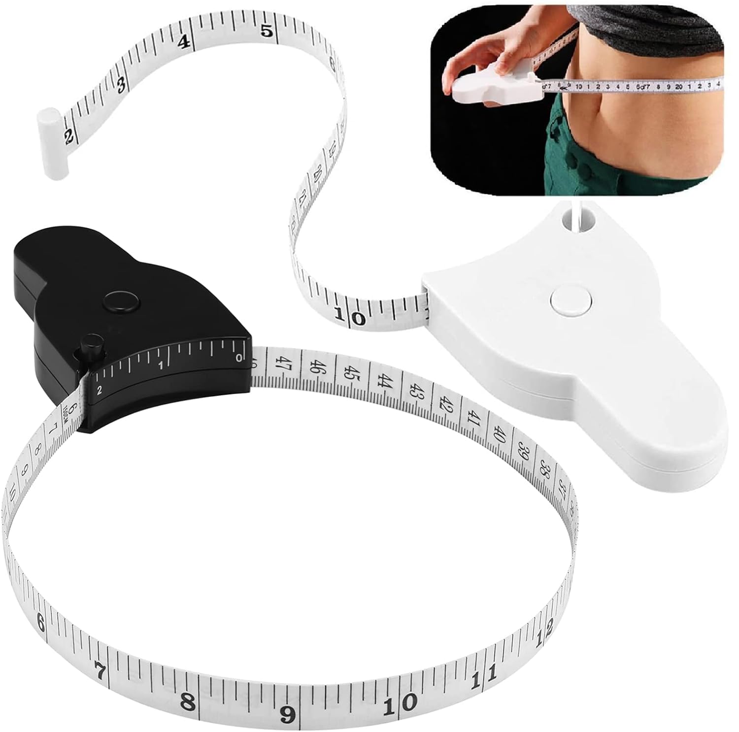 KESI ORNAMENTS Automatic Telescopic Tape Measure, Digital Scale Measuring Tape for Body,Self-Tightening Body Measuring Tape,Retractable Tape Measure for Fitness, Weight Loss,Tailor,Sewing,Handcrafts
