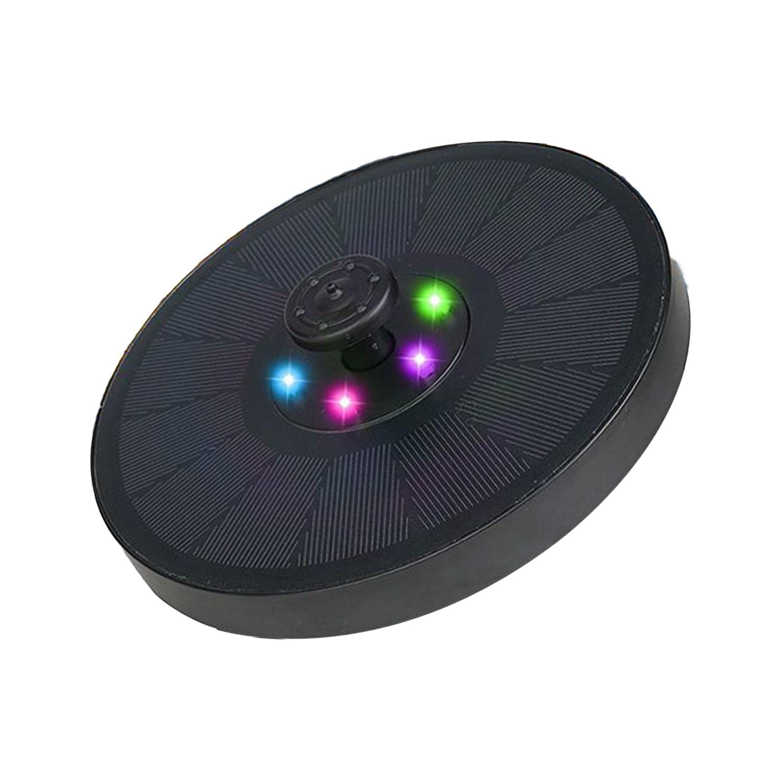 Fontana Solare Pompa Galleggiante con LED Colorati Protezione Carenza Acqua Circolazione Filtro Adatta per Giardino Vasca Uccelli Balcone, 5 luce