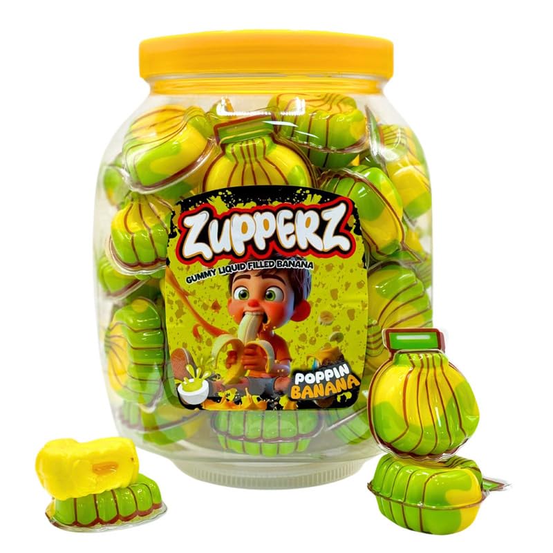 CHUCHES RELLENAS POPPIN Disponibles Varios Sabores 50 Uds (Plátano)