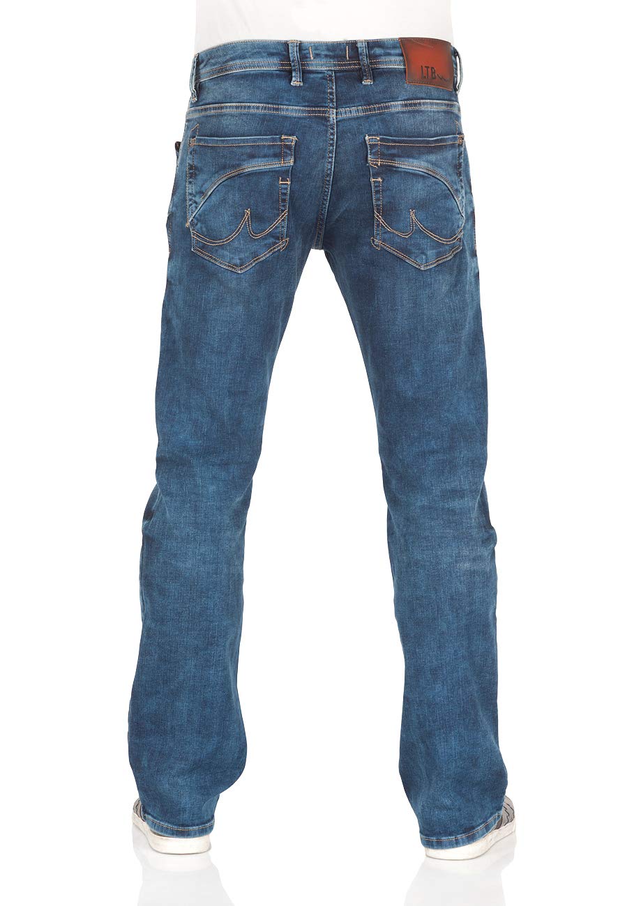 LTB Roden Herren Bootcut Fit Jeans W28 - W48 Low-Waist Stretch Jeanshose Blau
