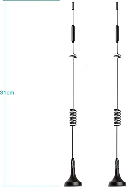 Bingfu 4G LTE Antenna TS9 Base Magnetica 8dBi Mimo Antenna 2 Pezzi Compatibile con Router Hotspot Mobile MiFi Dongle Modem USB Netgear LB2120 Nighthawk M1 MR1100 M2 MR2100 AC785 AC797 AC790